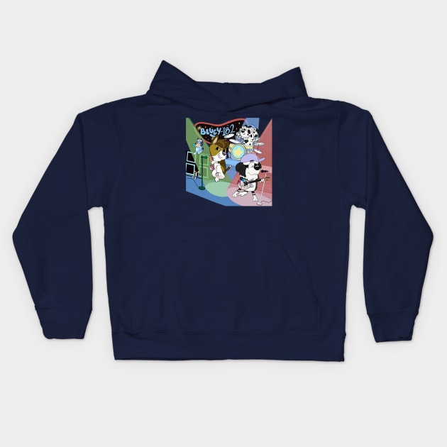 Bluey-182 Kids Hoodie by AmyNewBlue